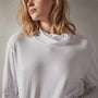 jersey oversized funnel neck white wrbj3836 | James Perse Los Angeles 