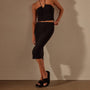 Recycled Brushed Jersey Skirt in Black | James Perse Los Angeles