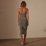 Recycled Brushed Jersey Skirt in Palm Pigment | James Perse Los Angeles