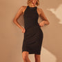 Recycled Brushed Jersey Ruched Skirt in Black | James Perse Los Angeles