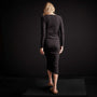 Recycled Brushed Jersey Column Dress - Black | James Perse Los Angeles
