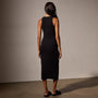 Ruched Cut Away Tank Dress in Black | James Perse Los Angeles