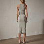 Ruched Cut Away Tank Dress in Silt Pigment | James Perse Los Angeles 