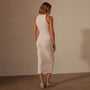 Ruched Cut Away Tank Dress in Zephyr Pigment | James Perse Los Angeles