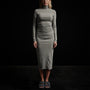 Jersey Ruched Turtle Nk Dress in Concrete Pigment | James Perse Los Angeles