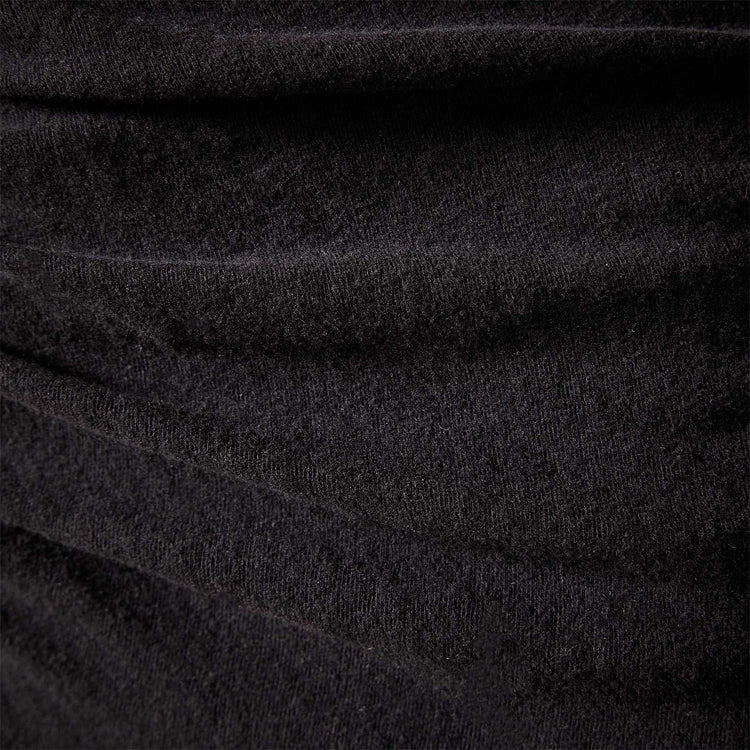 deep v front ruched dress black wrbj6724 | James Perse Los Angeles 