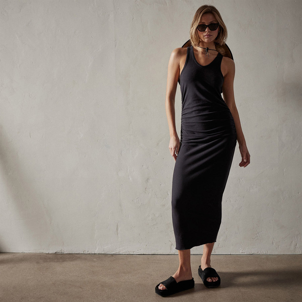 Horizon Dress in Black | James Perse Los Angeles