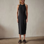 High Neck Crepe Matte Jersey Dress in Black | James Perse Los Angeles 