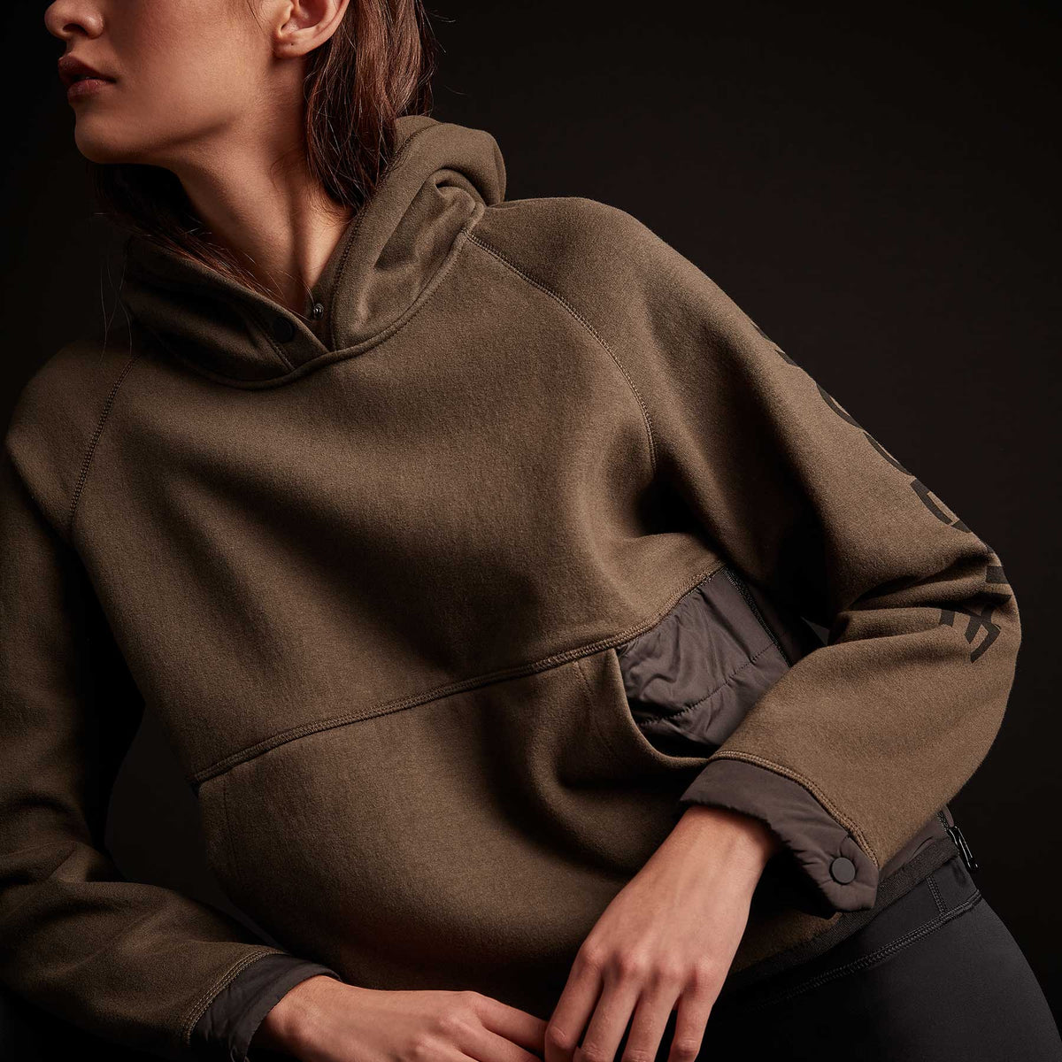 Y/OSEMITE Mixed Media Pullover Hoody - Marsh | James Perse Los Angeles