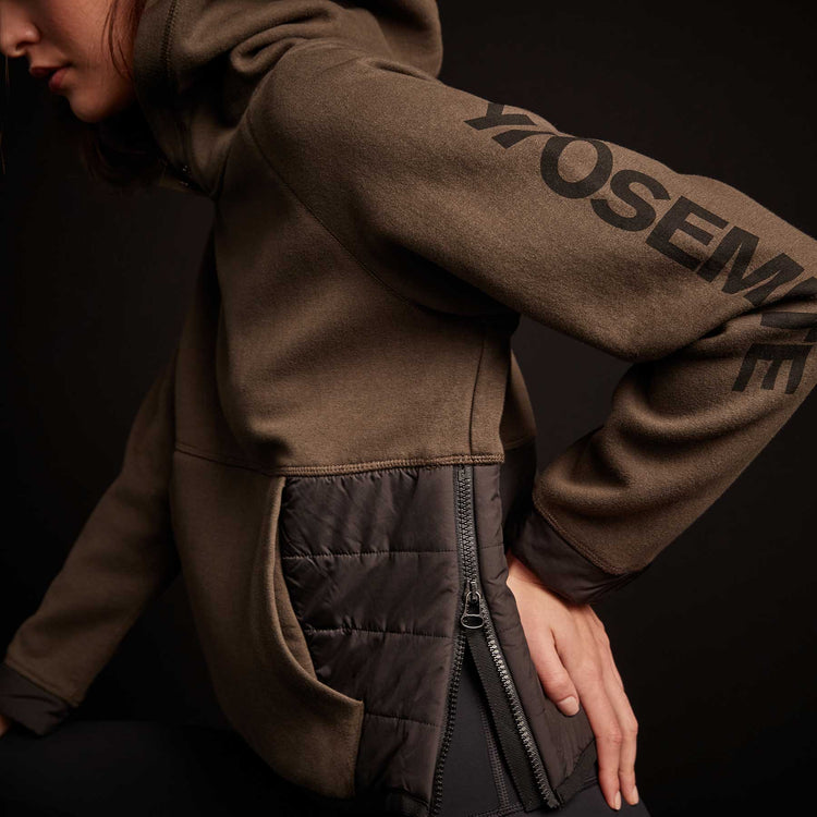Y/OSEMITE Mixed Media Pullover Hoody - Marsh | James Perse Los Angeles