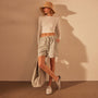Relaxed Striped Baja Short in Light Blue Stripe | James Perse Los Angeles