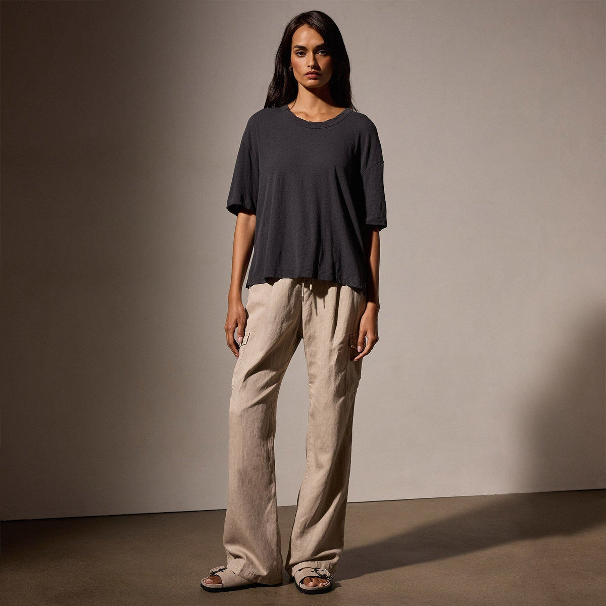 Recycled Cotton Jersey Crew in Magma | James Perse Los Angeles