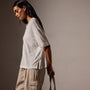 Recycled Cotton Jersey Crew in White | James Perse Los Angeles