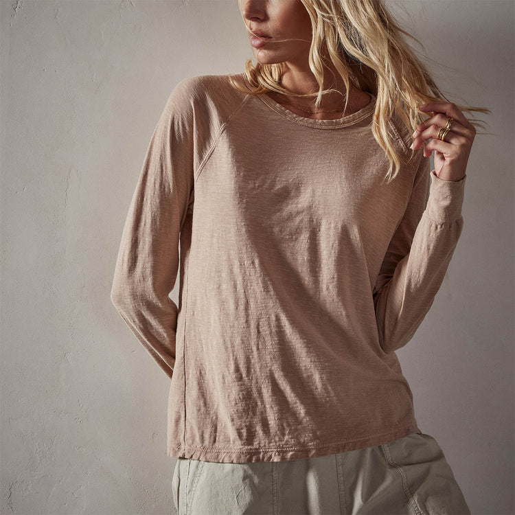 Inside Out Raglan Crew in Jodhpur Pigment | James Perse Los Angeles