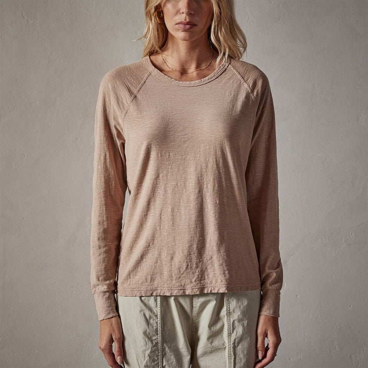 Inside Out Raglan Crew in Jodhpur Pigment | James Perse Los Angeles