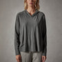 Reverse Slub Jersey Hoody in Fin Pigment | James Perse Los Angeles