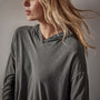 Reverse Slub Jersey Hoody in Fin Pigment | James Perse Los Angeles