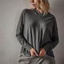 Reverse Slub Jersey Hoody in Fin Pigment | James Perse Los Angeles