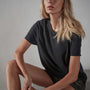 Recycled Lotus Jersey Knit Tee - Black | James Perse Los Angeles