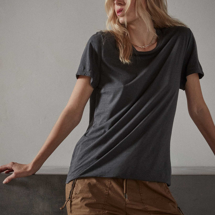 Recycled Lotus Jersey Knit Tee in Magma | James Perse Los Angeles
