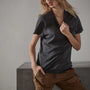 Recycled Lotus Jersey Knit Tee in Magma | James Perse Los Angeles