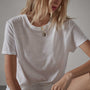Recycled Lotus Jersey Knit Tee - White | James Perse Los Angeles