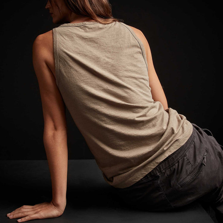 Recycled Lotus Jersey Tank - Fawn | James Perse Los Angeles