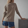 Long Sleeve Lotus Jersey Top in Fawn | James Perse Los Angeles