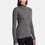 Technical Jersey Ribbed Turtleneck In Carbon | James Perse Los Angeles