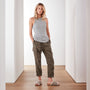 Technical Jersey Ribbed Cut Away Tank In Platinum | James Perse Los Angeles