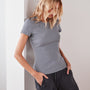 Technical Jersey Ribbed Slim Fit Tee In North | James Perse Los Angeles