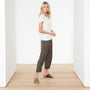 Technical Jersey Ribbed Slim Fit Tee In Oyster | James Perse Los Angeles