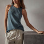 Clean Cut Away Ribbed Tank in Laurel | James Perse Los Angeles