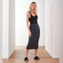 Technical Jersey Ribbed Skirt In Blue Black | James Perse Los Angeles