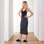 Technical Jersey Ribbed Skirt In Blue Black | James Perse Los Angeles