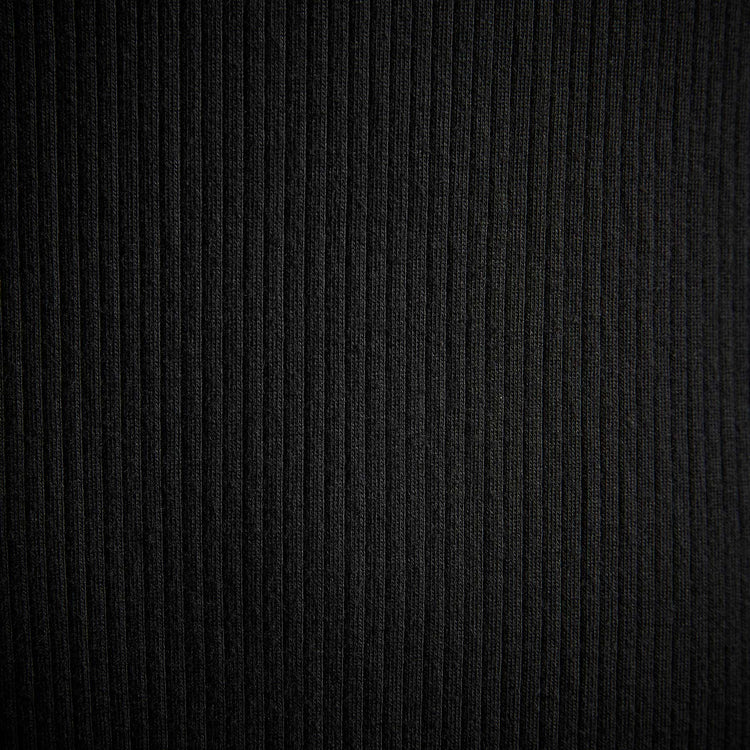 Cut  Away Funnel Neck Rib Dress in True Black | James Perse Los Angeles