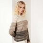 Reverse Knit Jersey Crew Neck Sweater - Latte/Oatmeal/Chocolate | James Perse Los Angeles