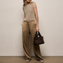 Silk Charmeuse Drawstring Pant in Honey | James Perse Los Angeles