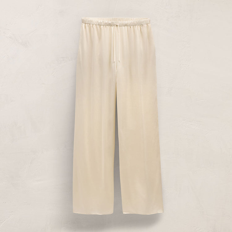 Silk Charmeuse Drawstring Pant in Ivory | James Perse Los Angeles