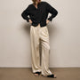 Silk Charmeuse Drawstring Pant in Ivory | James Perse Los Angeles