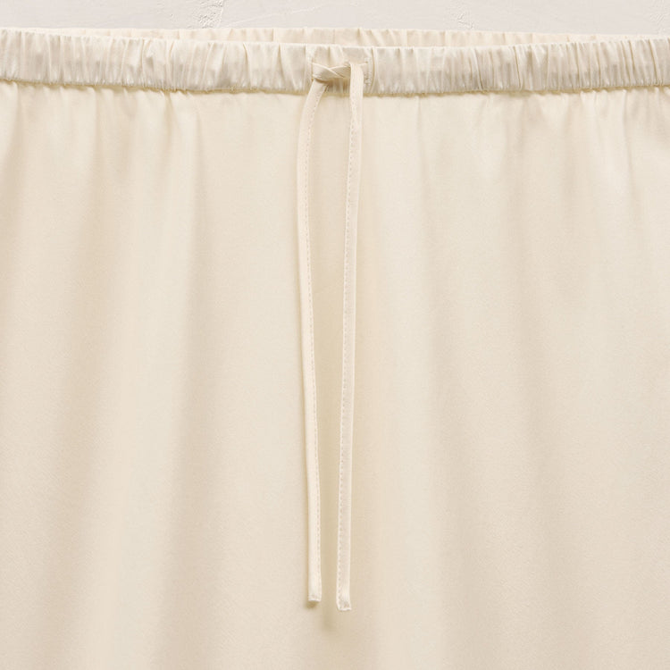 Silk Charmeuse Drawstring Skirt in Ivory | James Perse Los Angeles