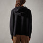 Thermal Knit Hooded Sweater in Black | James Perse Los Angeles
