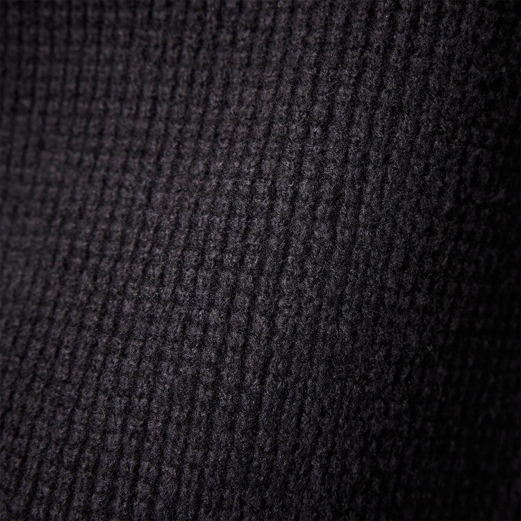 Thermal Knit Hooded Sweater in Black | James Perse Los Angeles