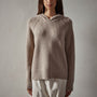 Thermal Knit Hooded Sweater in Nude | James Perse Los Angeles