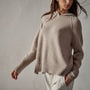 Thermal Knit Hooded Sweater in Nude | James Perse Los Angeles