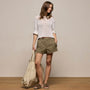 Stretch Poplin Surplus Short in Light Olive | James Perse Los Angeles