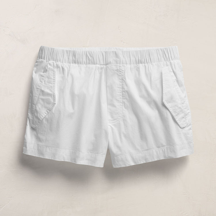Stretch Poplin Surplus Short in White | James Perse Los Angeles
