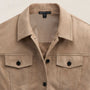Suede Shrunken Jacket in Grout | James Perse Los Angeles