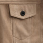 Suede Shrunken Jacket in Grout | James Perse Los Angeles