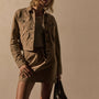 Suede Shrunken Jacket in Grout | James Perse Los Angeles